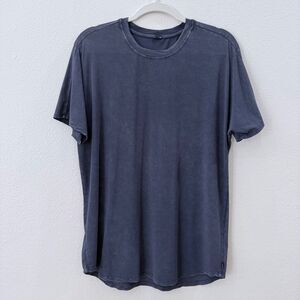 Lululemon Men's Size Large Navy Blue 5 Year Basic Tee T-Shirt Short Sleeve